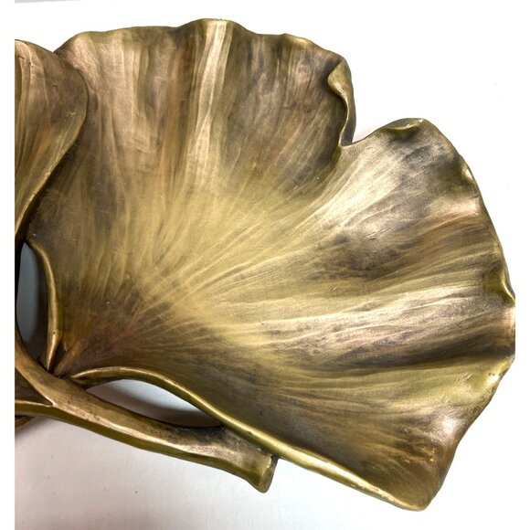 Pier 1 Decorative Tray/Bowl Ginkgo Biloba Leaves Living Room Entry Table 16 x 10 - Picture 3 of 7